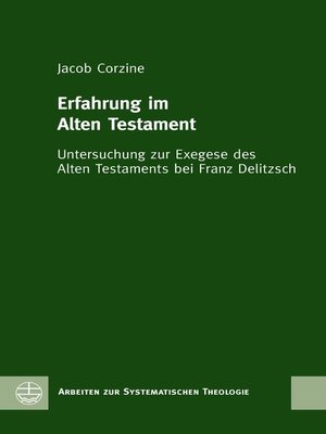 cover image of Erfahrung im Alten Testament